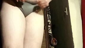 Busty Camgirl In Grey Fingers Her Tight Ass On Homemade Webcam