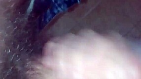 Guy intensely strokes himself in the bathroom