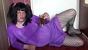 In this ridicules video, a bisexual crossdresser would crawl on the floor asking for your pee