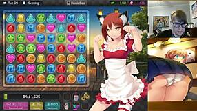 Chatting with a catgirl in the park from huniepop uncensored