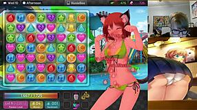 Chatting with a catgirl in the park from huniepop uncensored