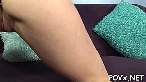 I arranged this hard fucking for myself, the concupiscent teen 18+ chick says, sucking cock in pov before old man pounds her pussy.