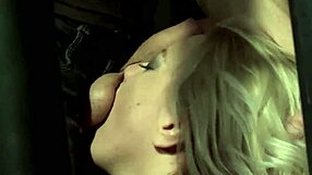 Watch the master whip his bound busty slut before she obediently blows him in submission!