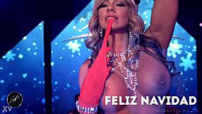 esperanza celebrates christmas nude in sexy outfit