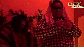 Cham�n Magia Roja Shows Off Big Tits and Fat Ass in Hot Milf Action.