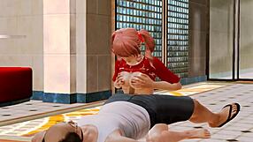 Hentai 3D Girl Seduces Grandpa in Wild Scene