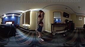 Scarlett Storm Undresses And Strips In VR Shower