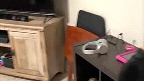 i watch this big booty girl blow the plumber then ride him until he cums in her mouth and she swallows