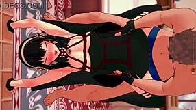 Yor Forger Gives Uncensored Handjobs in Clothed 3D Cartoon Hentai Spying Fun