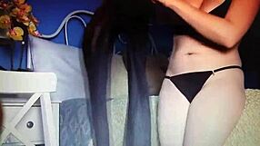 Kiimainen nainen with big tits in pantyhose.