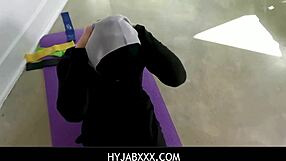 Coach takes a hijab clad teen with big ass, and fucks her really hard