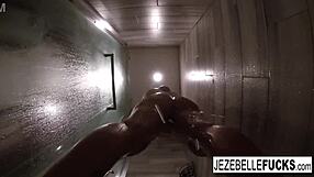 Sexy Jezebelle Bond films herself masturbating in the bath