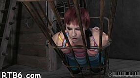 tough lass gets rough nipple punishment