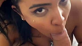 Latina teen's wild anal and blowjob in POV.