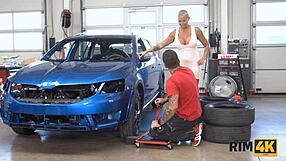 Rim4k garage milf surprises husband with ass licking