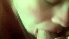 In this amateur scene, she performs a sloppy deepthroat blowjob, gagging on the cock intensely.