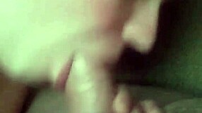 In this amateur scene, she performs a sloppy deepthroat blowjob, gagging on the cock intensely.