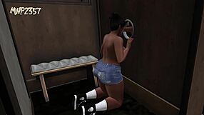 3D BBW Sucks Multiple Cocks At Gloryhole