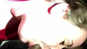 White girl gives intense blowjob