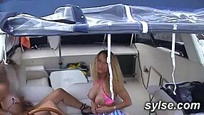 English MILF and teen nurse with young doctor in outdoor lesbian play