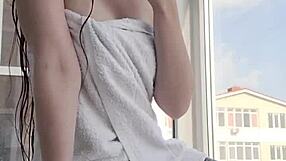 Beautiful redhead woman in a casual setting