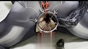 In the Spider Venom suit, I train my hole for intense anal assfucking, feeling every hardcore thrust and costume detail