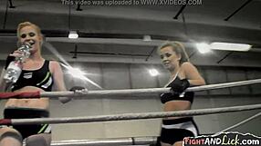 Naughty European babes wrestle in amateur catfight