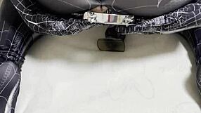 In the Spider Venom suit, I train my hole for intense anal assfucking, feeling every hardcore thrust and costume detail