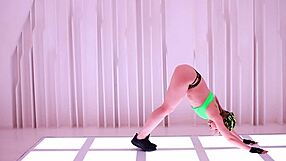 Naked Gymnast Shows Athletic Moves