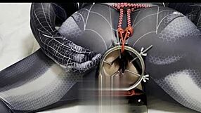 In the Spider Venom suit, I train my hole for intense anal assfucking, feeling every hardcore thrust and costume detail