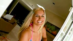 Kaycee Brooks, Sexy Blonde Coed, Enjoys Big Cock POV Blowjob And Facial