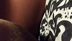 My ebony girl in sexy black interracial action