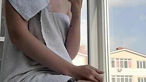 Beautiful redhead woman in a casual setting