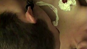 Sweet couple indulges in creamy licking before intense bedroom banging