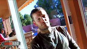 Ian Scott's Huge Big Dick In Interracial Anal Threesome With Latina Teen And Milf.