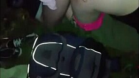 Hannah Horn Sucks and Fucks Two Guys in the Woods for Wild Outdoor Action