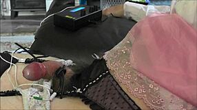 i'm cumming hands free with estim, feeling the intense pleasure build up.