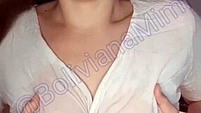 Latina Squirting with Wet Tits in Exclusive Anal Action