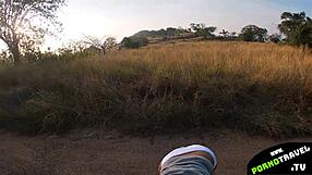 Quick outdoor fuck with my sexy wife