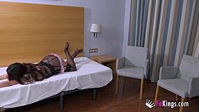 Lola the andalusian brunette deepthroats big cock with her amazing tits