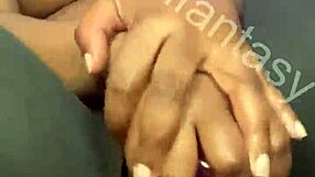 Ebony Babe Uses Dildo for Creamy Pussy Masturbation