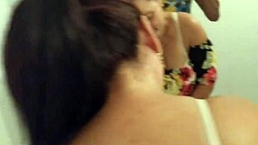 Surprising My Wife's Latina Cousin In The Bathroom For A Blowjob