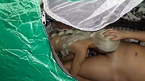 Peeping Cunnilingus In Tent With Lesbian Illusion Girls