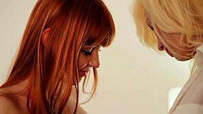 Two beautiful and young girls get some naked time together and start sucking on each other’s twat in the shower