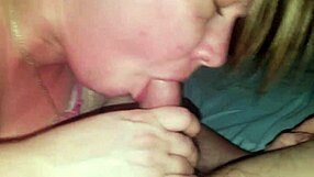 Watch my wife deepthroat that big cock while sucking it hard!