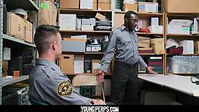 Security Guard Fucks Colleague's Ass Quietly