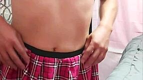 Sweetfantasy dressed as a submissive schoolgirl in sexy outfit