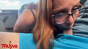 big dick gets blowjob from young girl chatting with cuckold on phone