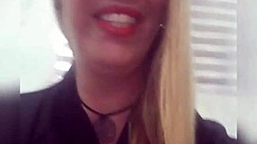 Lady in red says, 'Fetish time with my ass and pussy'