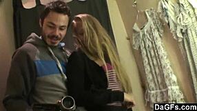 Pleasuring herself at the tanning saloon?